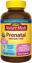 Вітаміни для Вагітних Nature Made Prenatal Folic Acid+DHA 150 м'яких капсул
