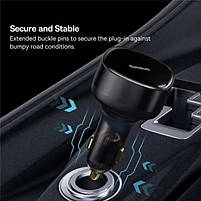 Автомобільний зарядний пристрій Baseus Enjoyment Retractable 2-in-1 Type-C + Type-C 33W, фото 9