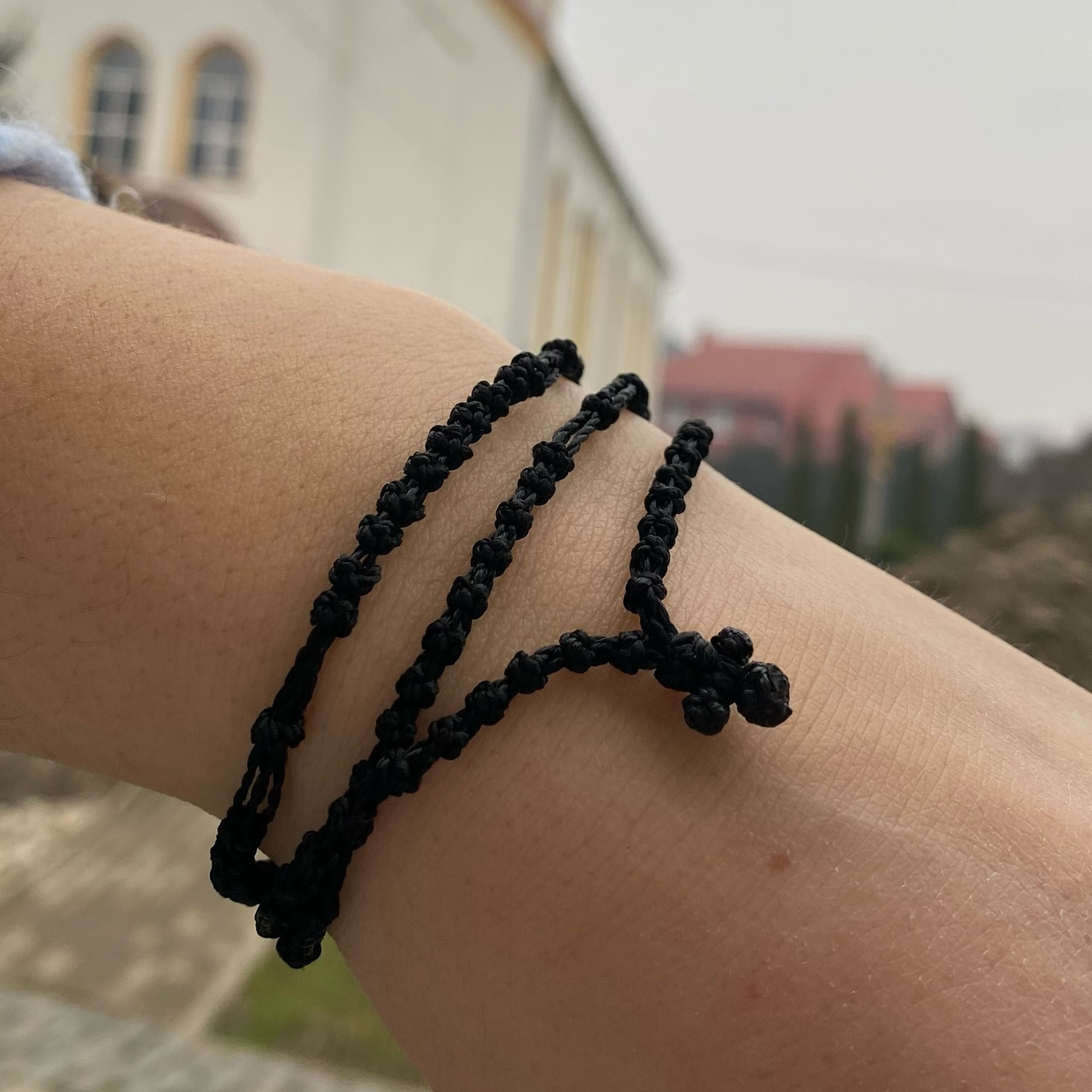 Чотки-браслет з сутажу на 100 вузлів (колір на вибір)