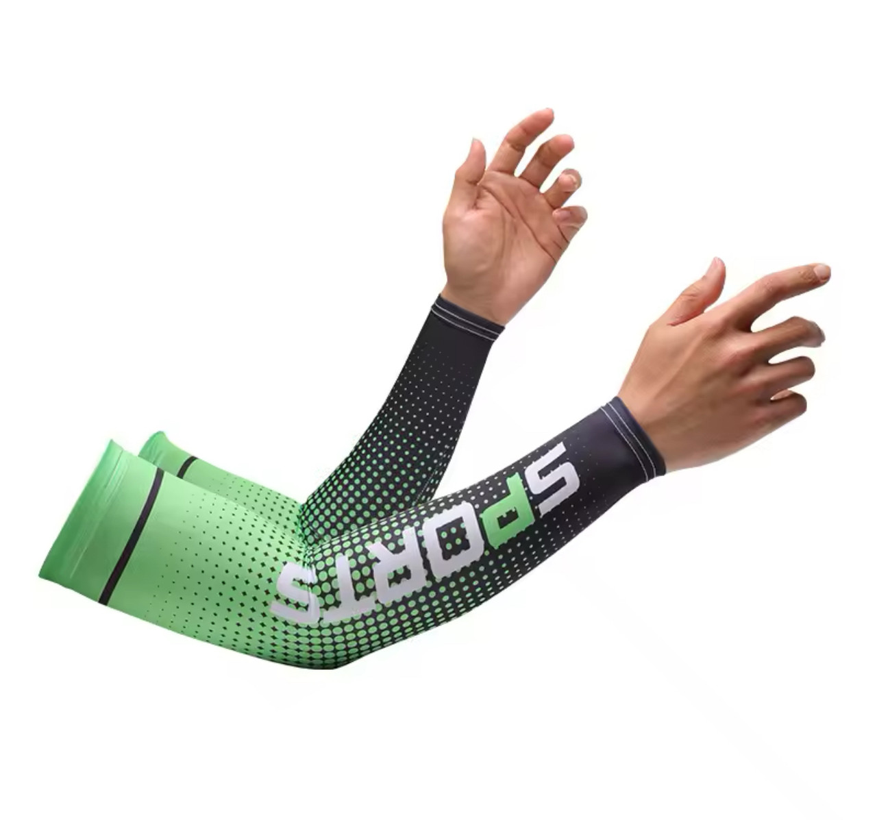Нарукавники волейбольні, велоспорт, зелені, ціна за пару - фото 1 - id-p2494124318