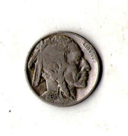 США 5 центів, 1936 рік Buffalo Nickel БУФАЛО №2652