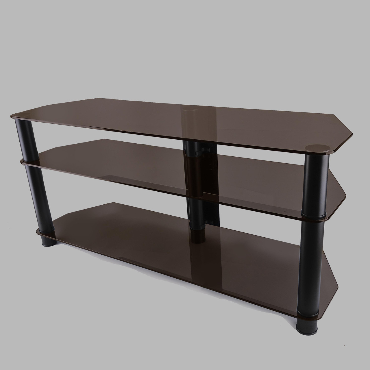 Тумба під телевізорТВ зі скла 1250х350х569 Commus Меридіан MX bronza black коричнева