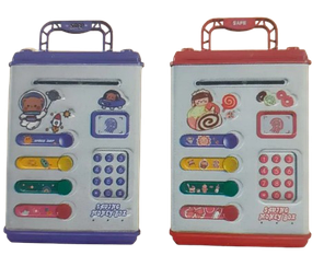 Скарбничка сейф дитяча з відбитком пальця і кодовим замком 778A-1 B