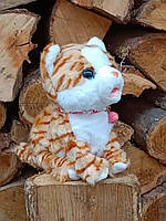 Рудий смугастий котик (22 см) - Інтерактивна іграшка на батарейках, фото 10