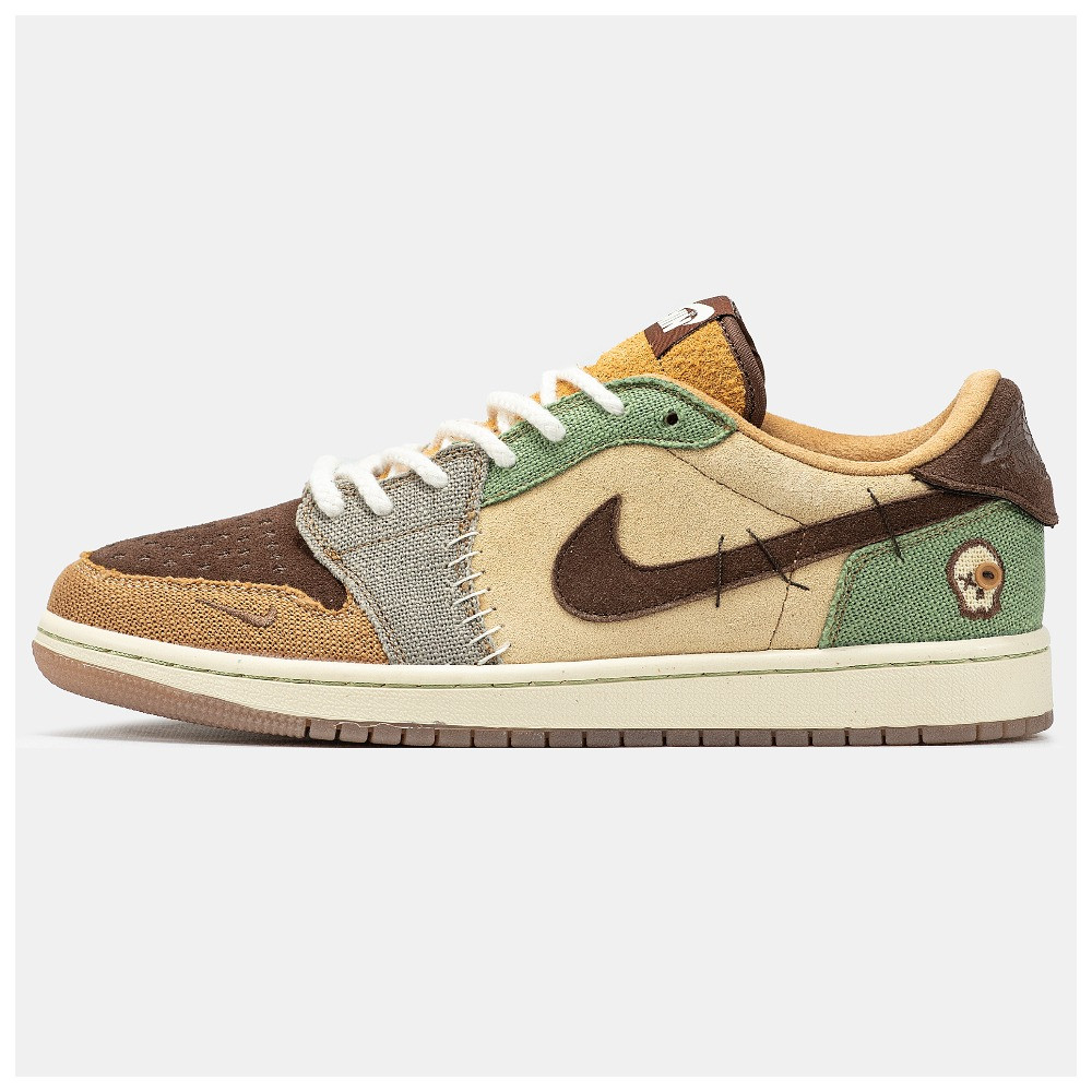 Чоловічі / жіночі кросівки Nike Air Jordan Retro 1 Low OG Zion Williamson Voodoo, замшеві низькі кросівки найк аір джордан 1