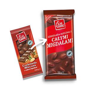 Fin Carre молочний з мигдалем, 100г