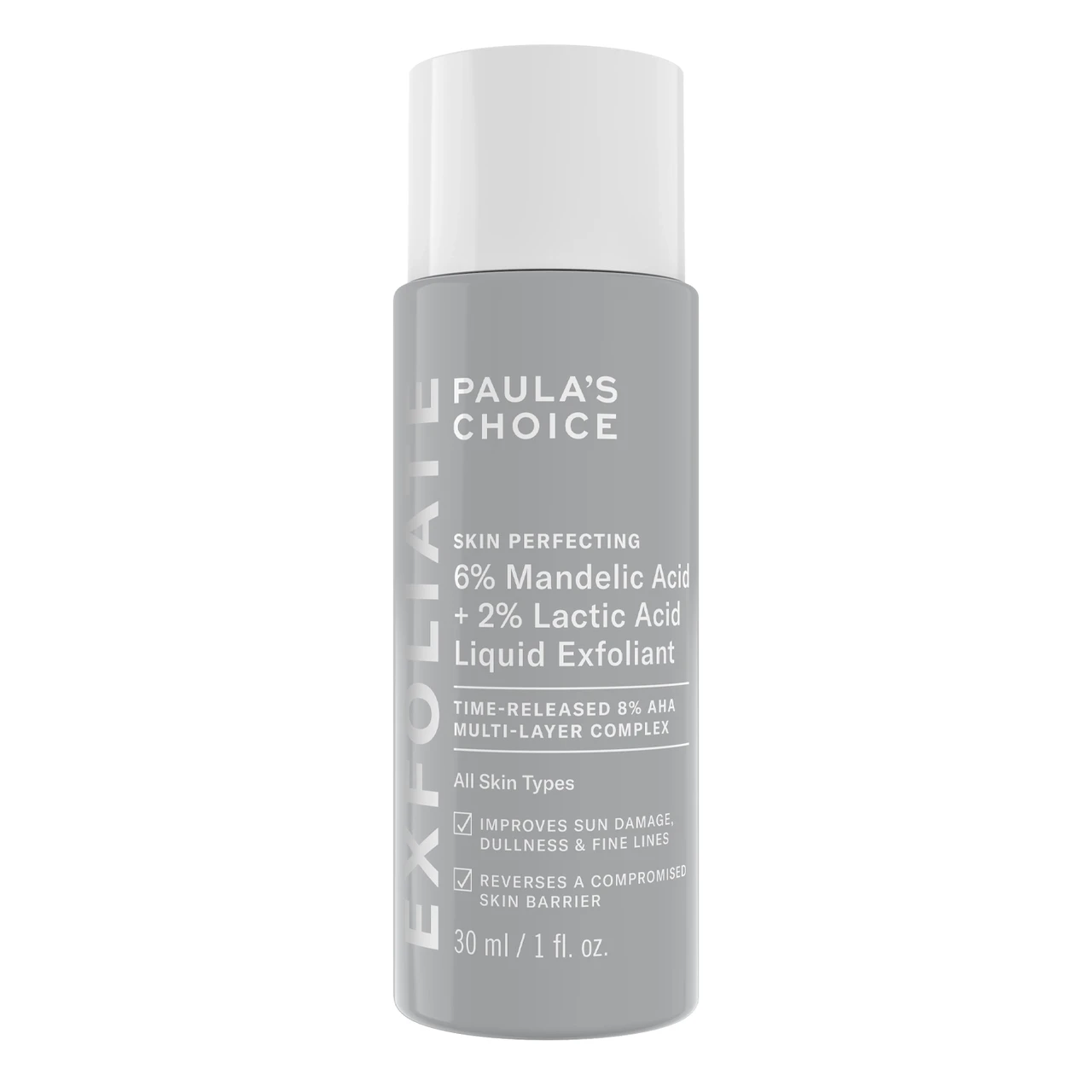 Paula's Choice - 6% Mandelic Acid + 2% Lactic Acid Liquid Exfoliant - Ексфоліант для обличчя з AHA-кислотами - 30 ml