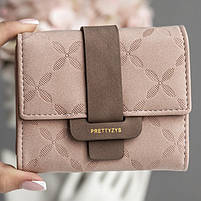 Жіночий гаманець Prettyzys 987 Pink клатч із пряжкою маленький повсякденний 2 шт., фото 6