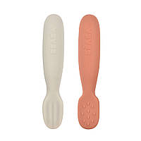 Набір ложок Beaba силіконових  BLW 2 шт. 4+ червоний/сірий, арт. 913579