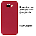 Чохол Silicone case для Samsung J4 Plus (23) Rose red бордовий, фото 2