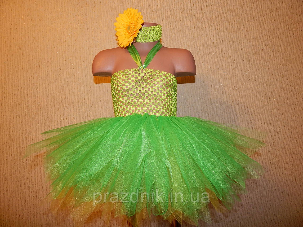 Карнавальный костюм подсолнуха для девочки