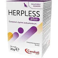 Харчова добавка для котів Candioli Herpless Plus для лікування герпевірусу 30 г