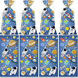 Пакети сині з малюнком Космос універсальні фасувальні з затискачами для солодощів набір 10 шт 27х 12.5 см, фото 2