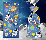 Пакети сині з малюнком Космос універсальні фасувальні з затискачами для солодощів набір 10 шт 27х 12.5 см, фото 3