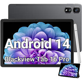 Планшет 2024 Blackview Tab 16 Pro Grey 4G 8/256GB 7700mAh + чохол + скло + стілус