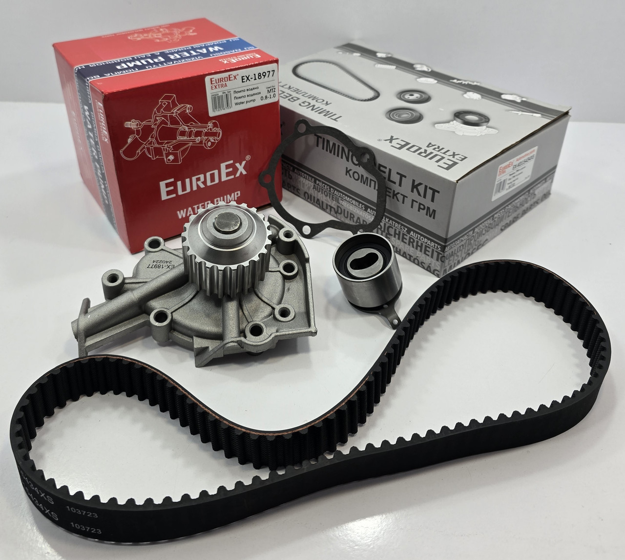 Комплект ГРМ Мат із 0.8 (ролик +ремінь +помпа) EuroEx Угорщина, фото 1
