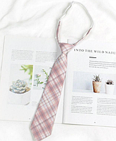 Галcтук розовый в клетку на резинке 33х7 см с регулировкой (ІІ) 33891