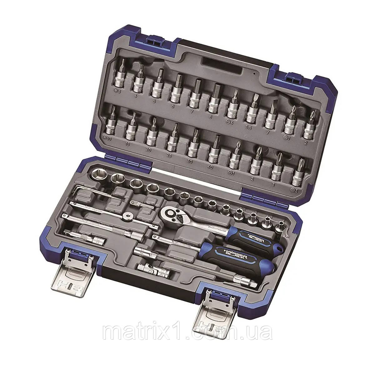 Набір інструментів професійний 1/4" 46 од. Haisser BLACK 70256