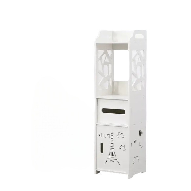 Вологостійка пластикова полиця-стелаж Paris PK-02 для ванної кімнати, White, фото 1