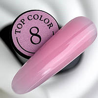 Камуфлюючий топ для гель-лаку без липкого шару Crooz Color Top № 08 8 ml (Бежево-рожевий)