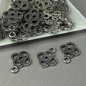 Підвіска металева «Готика» 13х17 мм, колір Сталь