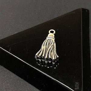 Підвіска металева "Пензлик" 11х20 мм, колір Сталь