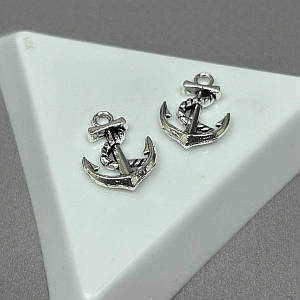 Підвіска металева  «Якір» 11х16 мм, колір Сталь