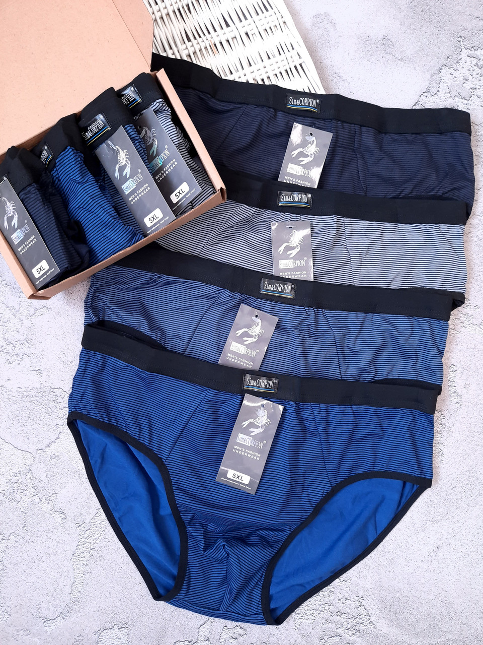 Чоловічі труси  від 5XL до 7XL сліпи плавки бріфи великі розміри батал чоловіча білизна
