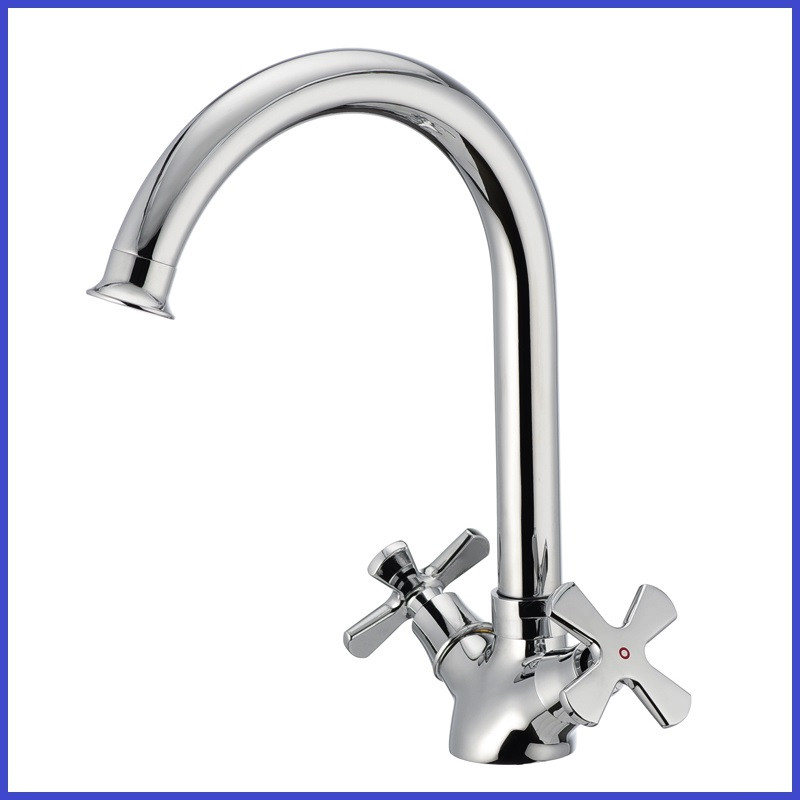 Змішувач для кухні двовентильний на керамиці Haiba DOMINOX 273 (HB0085)