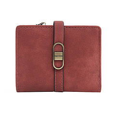 Жіночий гаманець Prettyzys PT23-2087 Burgundy клатч із пряжкою повсякденний складаний