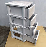 Комод пластиковий на 4 ящики беж "Дерево" Алеана, фото 7