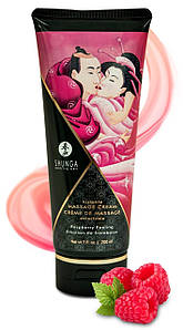 Массажний крем Shunga Raspberry Feeling «Малинове почуття», 200 мл
