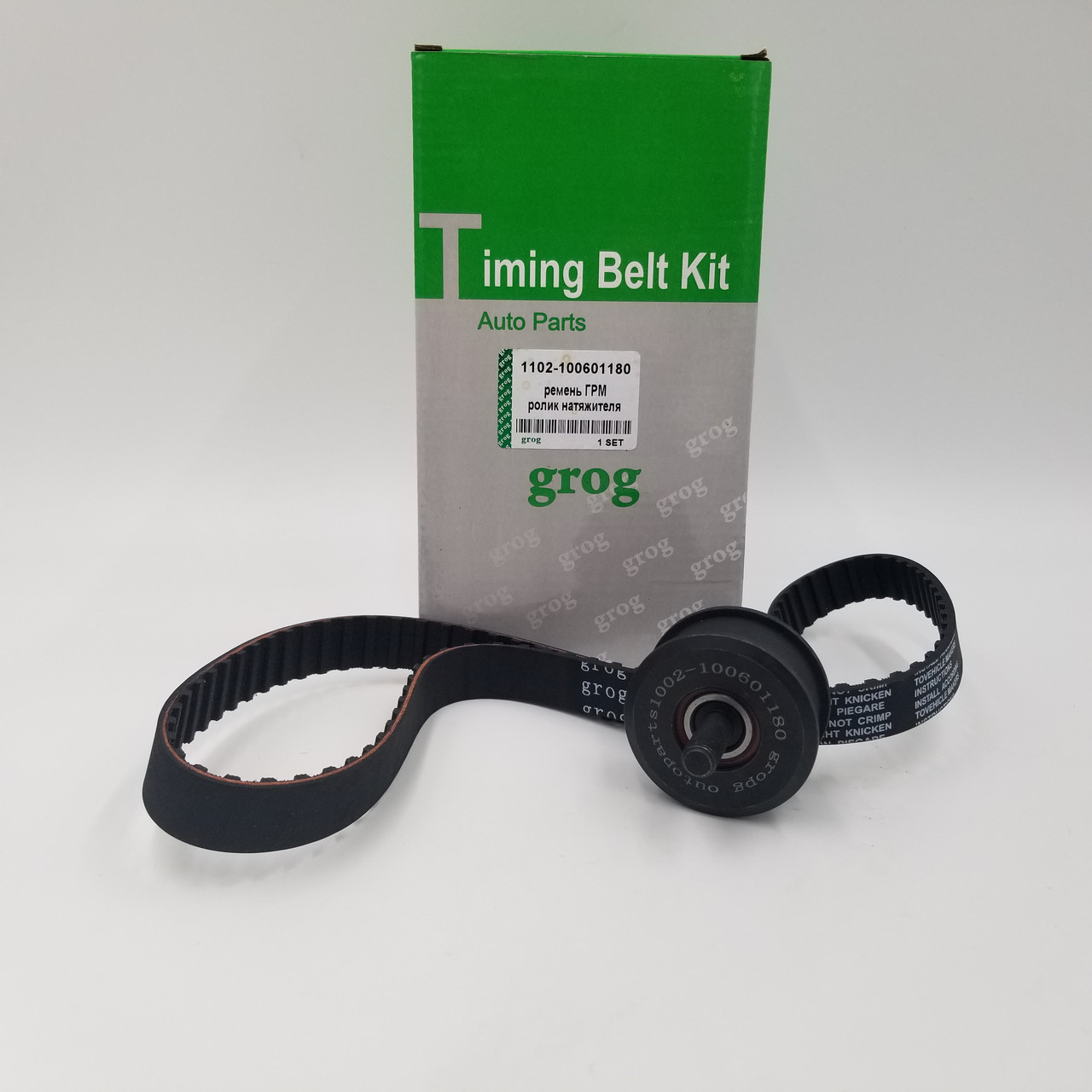 Комплект ременя ГРМ Сенс, Таврія (ремінь+ролик) Grog Корея 1102-100601180