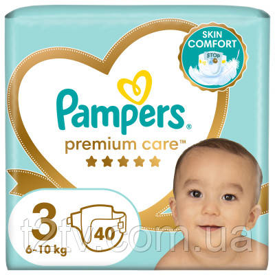 Підгузки Pampers Premium Care Midi Розмір 3 (6-10 кг) 40 шт (8001090379337)