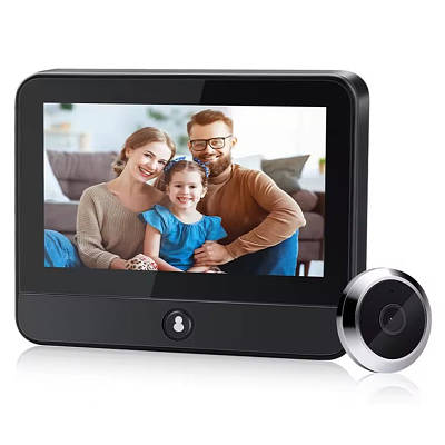 Wifi відеовічко з 4.3" монітором з невидимою підсвіткою і записом Nectronix A15, Tuya app