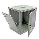 Шафа серверна SteelNet 12U 600 x 450 для мережевого обладнання (скло, сірий), фото 3