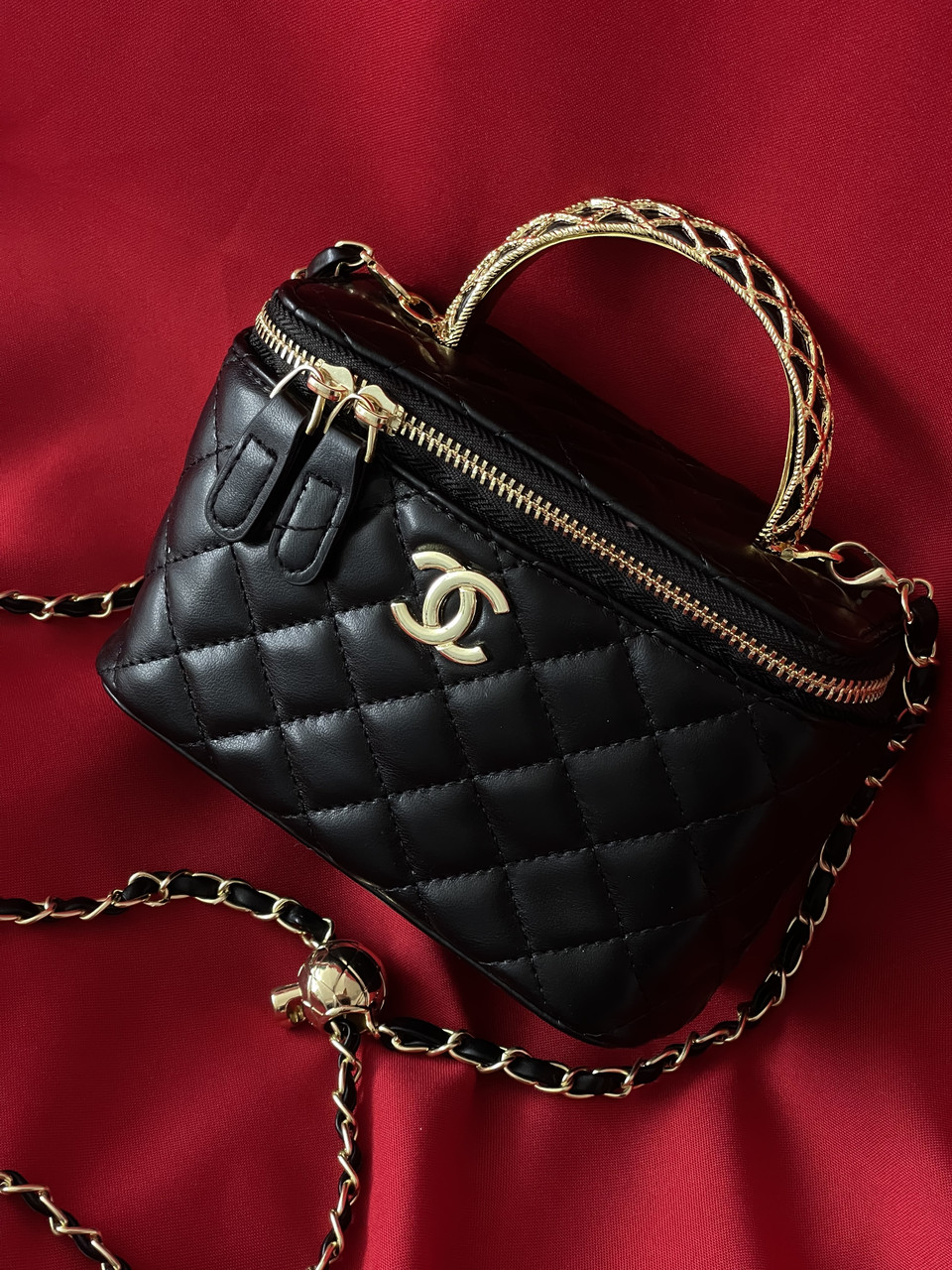Сумка жіноча клатч Chanel класична Lambskin чорний Шанель