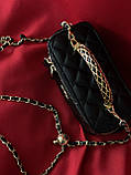 Сумка жіноча клатч Chanel класична Lambskin чорний Шанель, фото 5