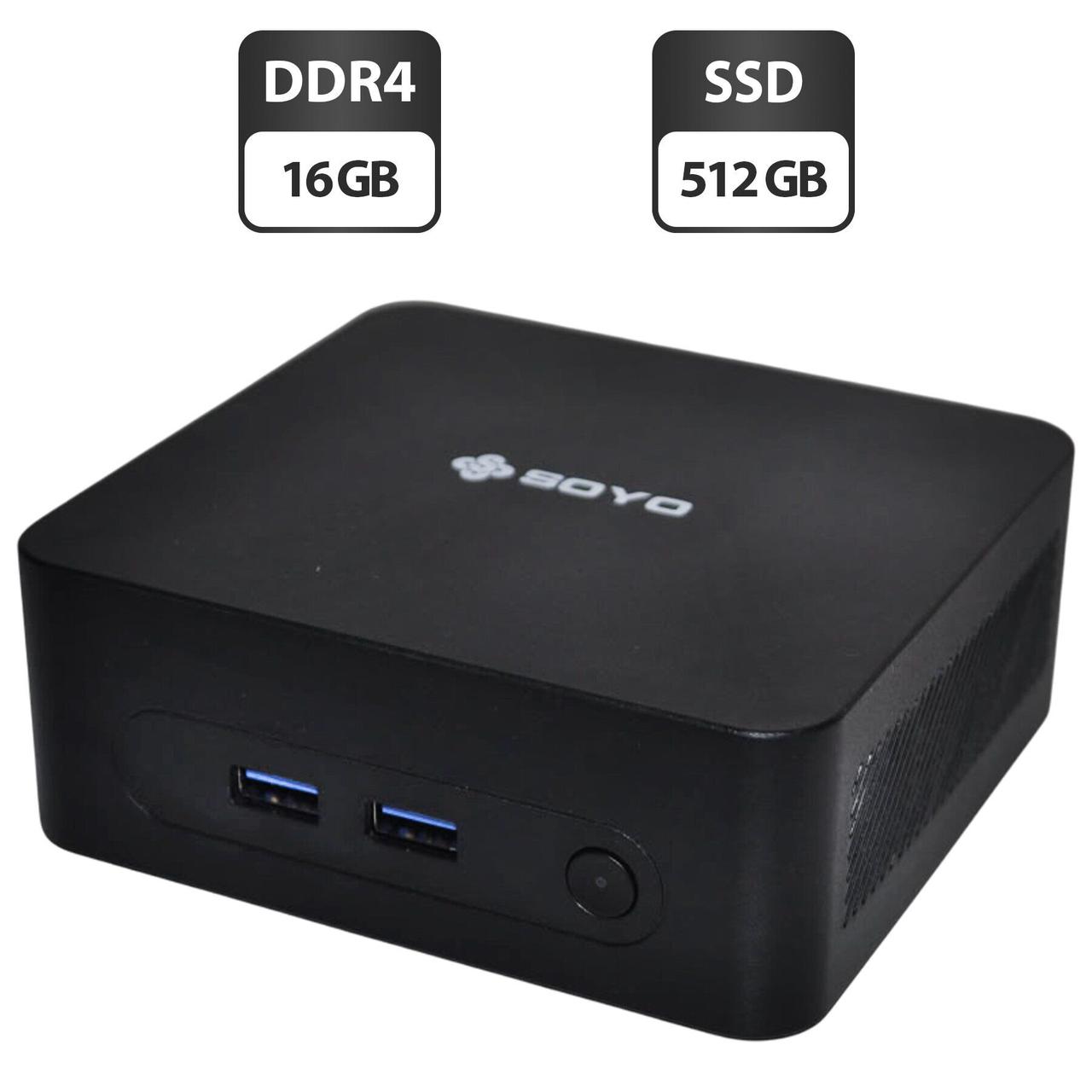 Новий неттоп Soyo M2 Plus Mini PC USFF/ Intel N100/ 16 GB RAM/ 512 GB SSD/ UHD