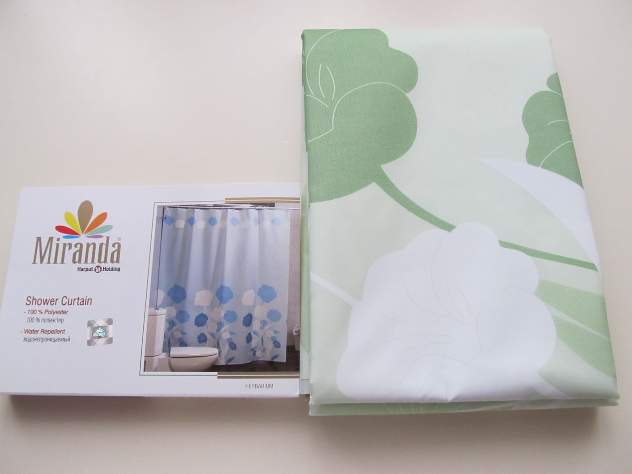 Штора для ванної Miranda HERBARIUM Зелений