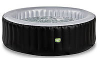 Басейн-джакузі спа надувний Exit Toys Silver Classic Чорний круглий 204 x 65 см + тепловий насос