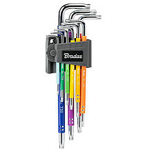 Набір ключів TORX TX 10-50 9 шт. мультиколор / подовжені, DIY-HKT62-EL/B