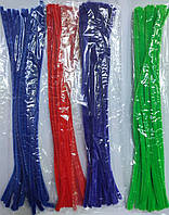 Синьий дріт Пухнастий 10339 30 см Синій/Темно-синій/Зелений/Червоний ціна за набір-24 шт.