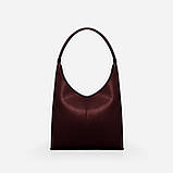 Класична жіноча сумка бордова містка сумка на плече велика сумка для документів вміщує А4 з екошкіри, фото 2