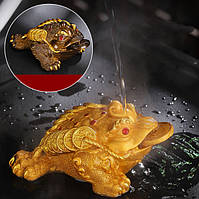 Чайна іграшка Жаба багатства Коричнева середня важка