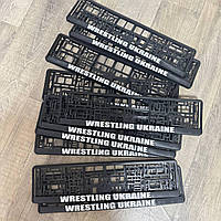 Номерна авторамка. Авторамка з принтом "Wrestling Ukraine" Ціна за пару 2шт!