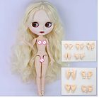 Лялька Блайз Blyth Мілана, блондинка з довгим хвилястим волоссям + 10 пар пензлів + сарафае та взуття в подарунок, фото 3
