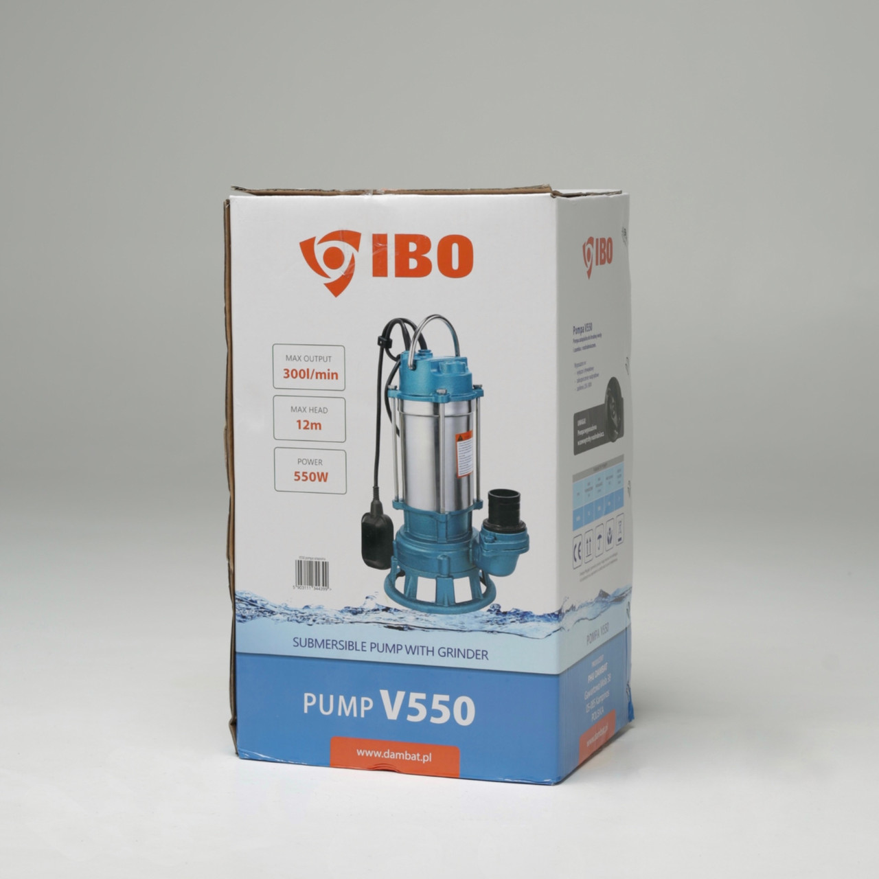 Фекальний чавунний насос з ножем IBO V550 для каналізації