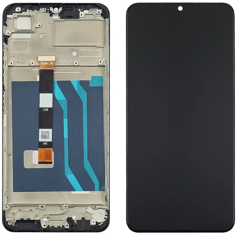 Дисплей Realme C53 в зборі з сенсором та рамкою black, фото 1
