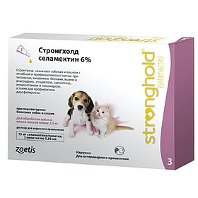 Краплі Zoetis Stronghold 6% від бліх і кліщів для кошенят і цуценят вагою до 2.5 кг, 0.25 мл, 1 піпетка